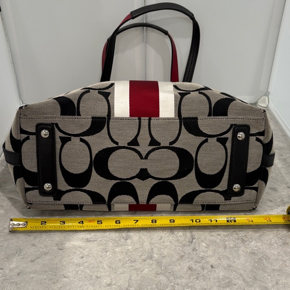 Coach Hampton Black and Red Women's Tote Bag - Picture 4 of 4